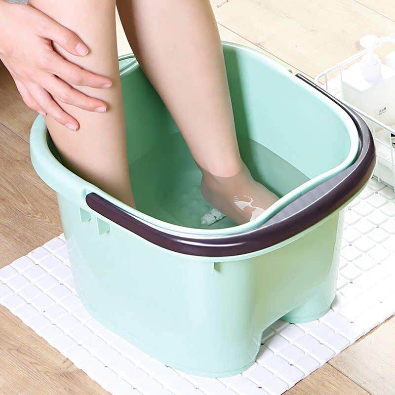 加厚保温塑料泡脚桶家用洗脚桶沐足桶手提加深四轮按摩养生足浴桶