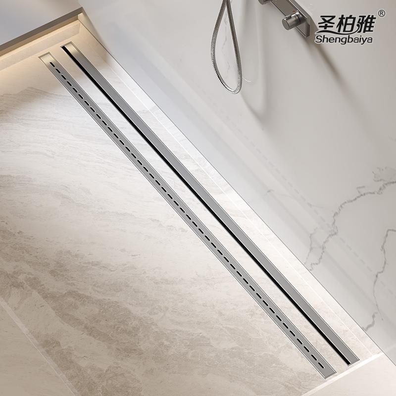 3.2cm宽极窄线型长方形不锈钢304防臭地漏淋浴房长条极简隐形排水
