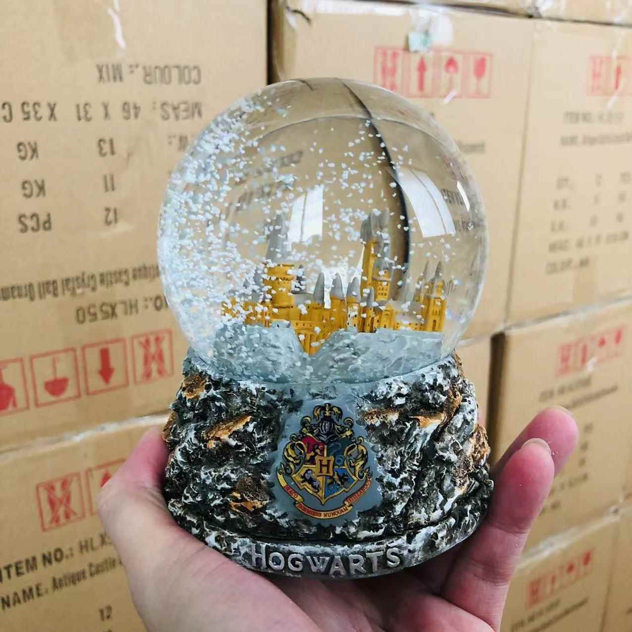 哈利波特水晶球霍格沃茨城堡飘雪摆件周边分院帽桌面装饰品小礼物