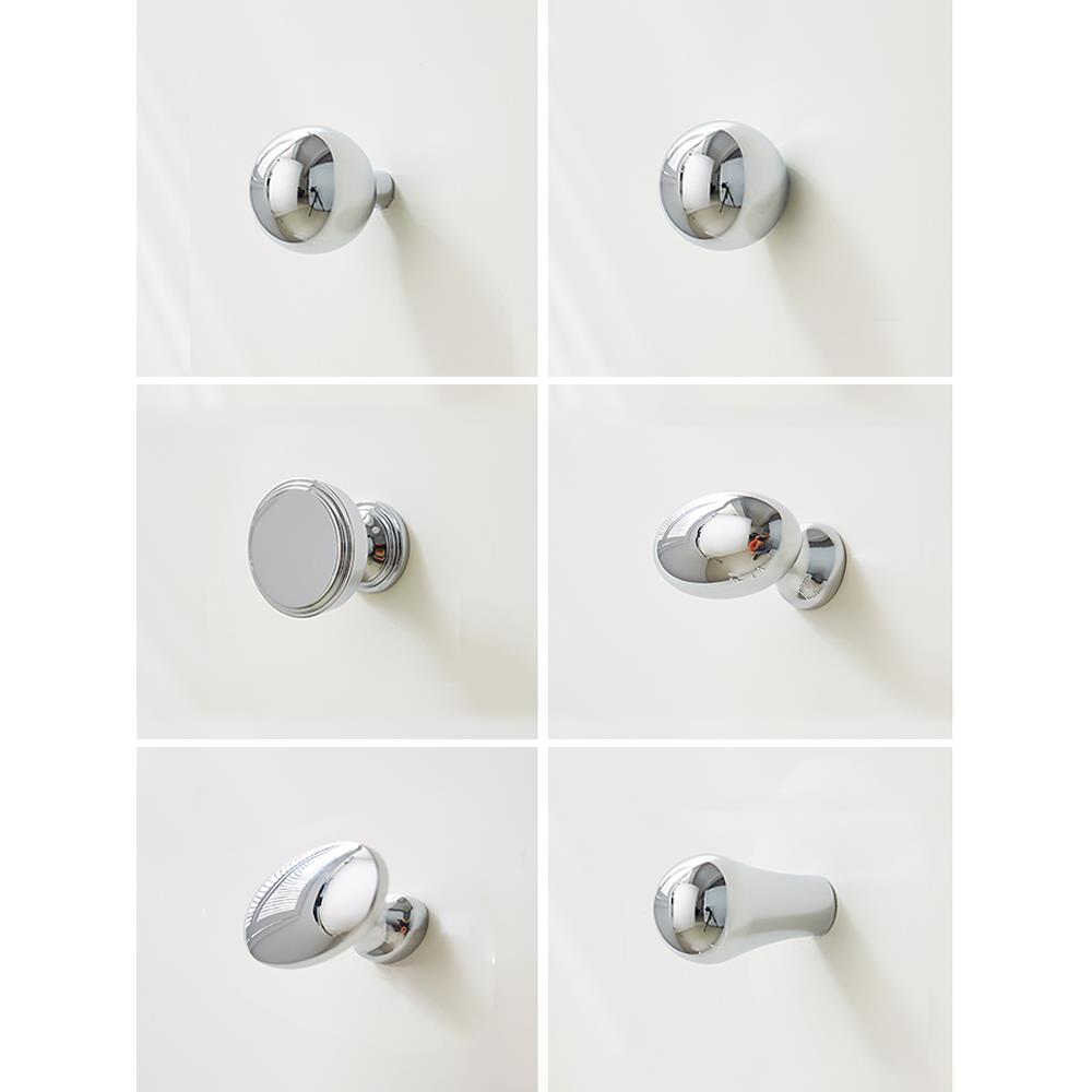 法式镀铬银色把手衣橱柜门抽屉现代简约厨房黄铜鸽子蛋小拉手圆形