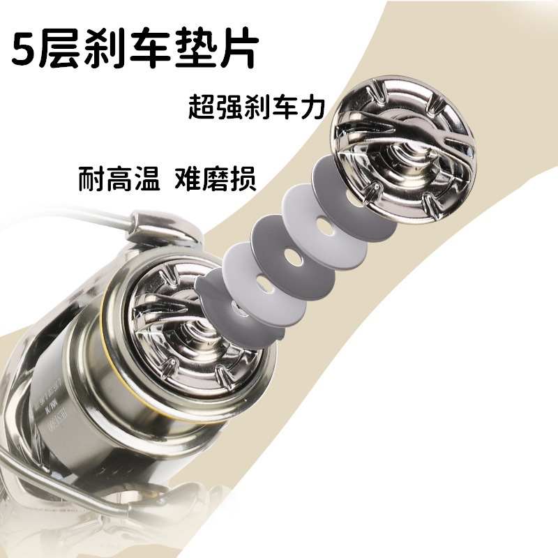 比灵斯浅线杯金属纺车轮渔轮双摇臂路亚远投渔线轮渔具钓鱼