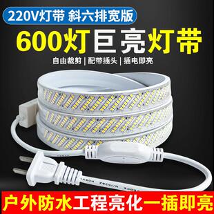 高压220V户外灯带led超亮防水庭院气氛灯条工程款 客厅吊顶爆亮
