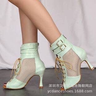 舒适网salsa软底舞靴 高帮个性 瑶池2024新款 Heels爵士拉丁恰恰女式