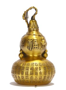 厂家纯黄铜葫芦开口开盖葫芦平安有福葫芦百福葫芦工艺品摆件