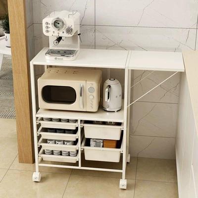 桦崟厨房置物 架 喂 养台落地可移动餐 柜 小推 车 咖啡机导台杂物 柜 收纳 柜摆件饰品床笠拉车