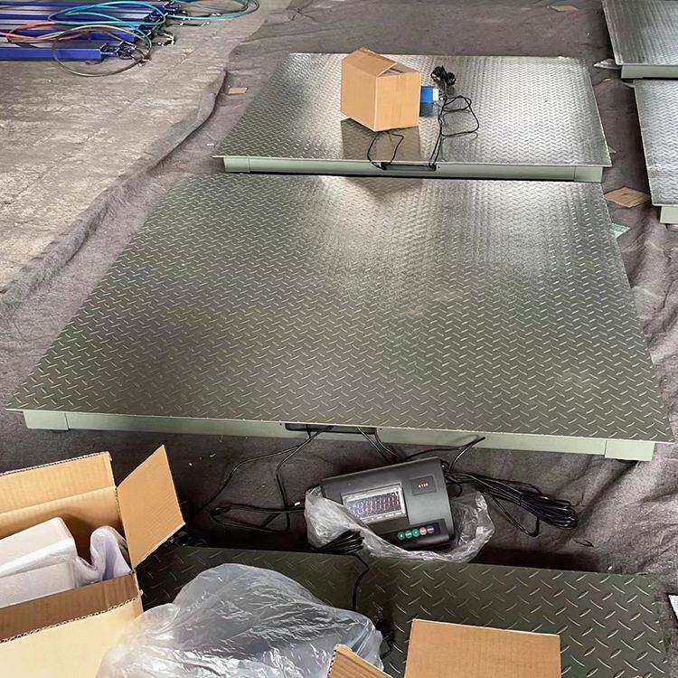 跨境出口地磅秤1000kg带英文显示器地磅2000kg工业称重平台秤T