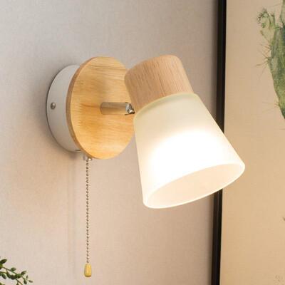 北欧现代简约床拉廊线玻壁灯卧室头开关壁灯书房走B-2371璃过道民