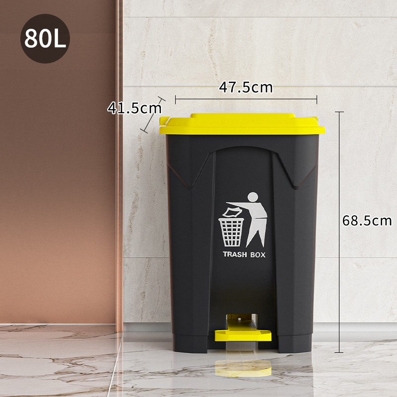 垃圾桶商用脚踩脚踏式餐饮家用大容量厨房厨余大号带盖户外卫生桶