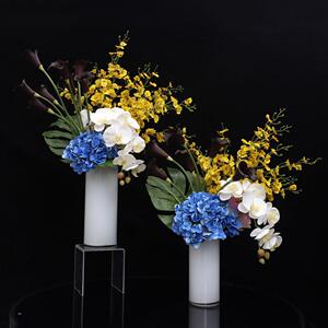 淘花岛跳舞兰假花彷真花束摆设绣球客厅桌面装饰花卉摆件花瓶插花