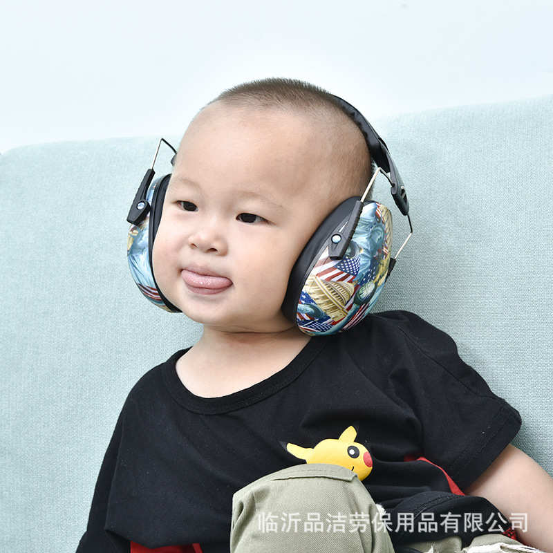 厂家现货儿童降噪音耳罩学习飞机架子鼓头戴式听力防护折叠式耳罩