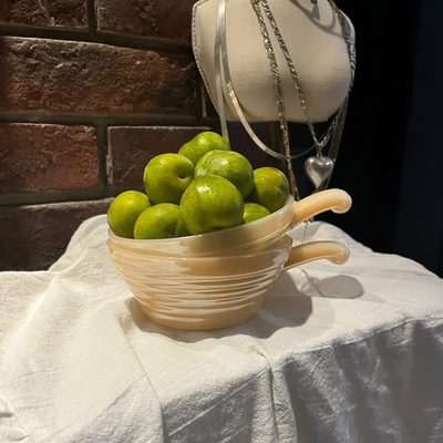 不退不换 FireKing火王单柄碗桃金色