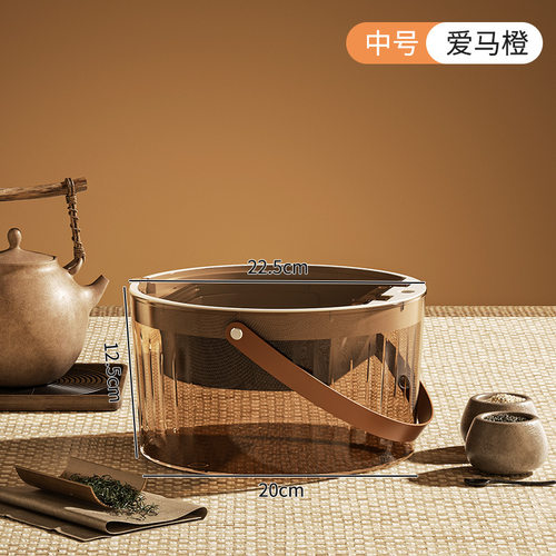 茶水桶茶渣分离过滤排水桶茶道茶台垃圾筒功夫茶具配件家用废水桶