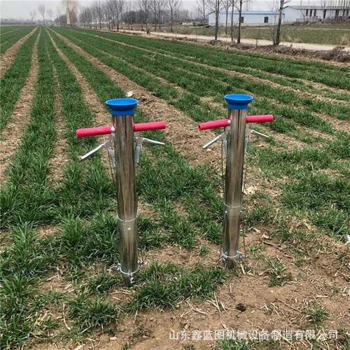 小型单人手提式不锈钢三开口栽苗器 加厚辣椒苗茄子移栽机