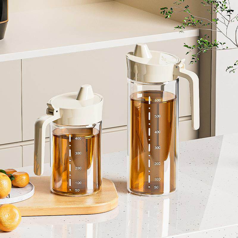 包邮厨房创意玻璃油瓶防漏 酱油醋瓶密封油罐 650毫升油壶调料瓶