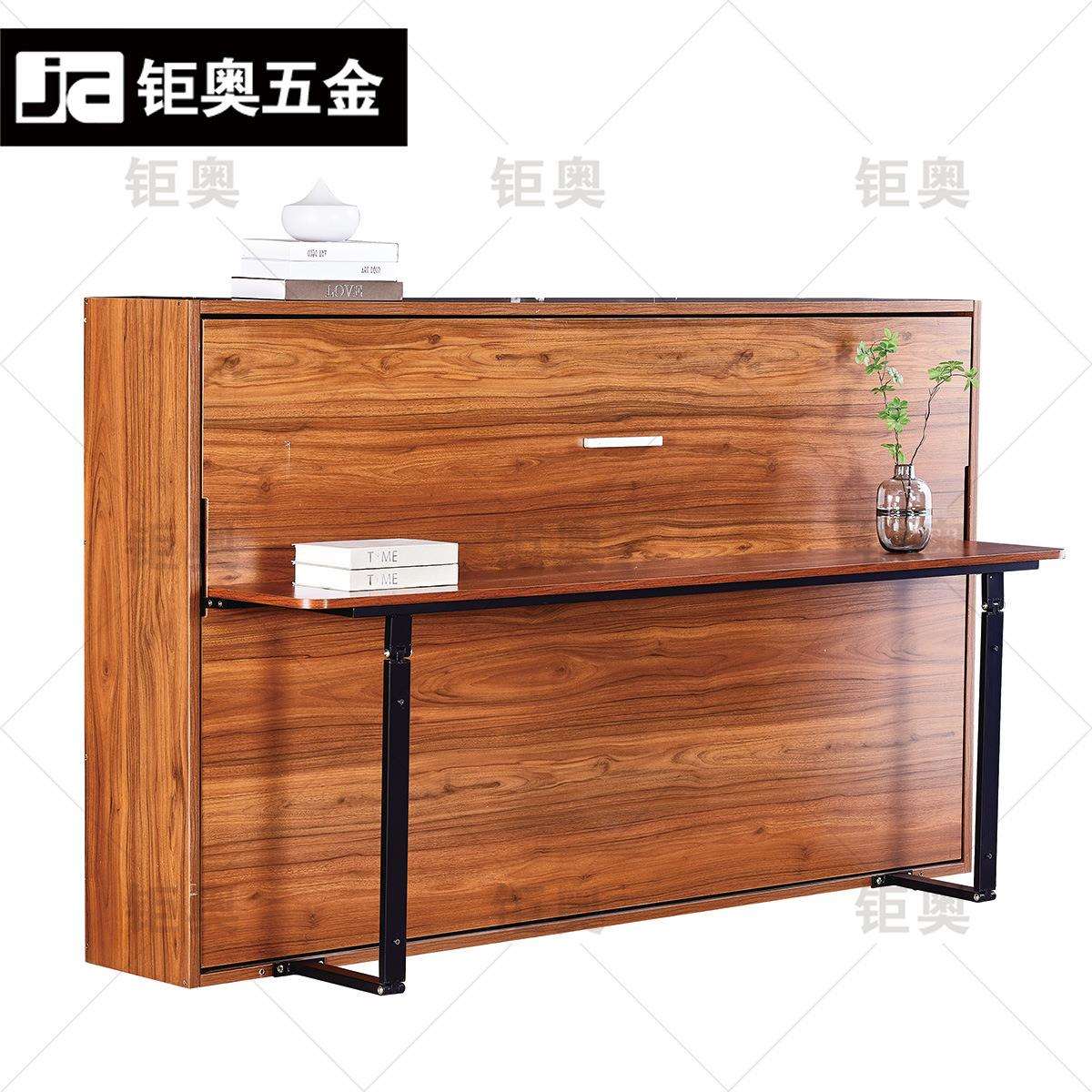 折床叠侧翻隐藏翻带书桌壁床多功能五金JA-B20配件书台隐形正墨菲