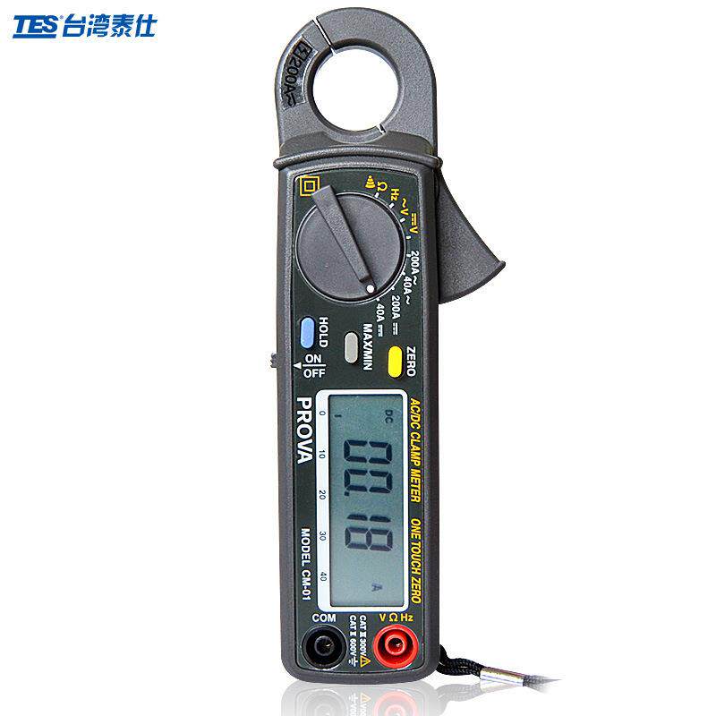 泰仕CM-01低电流交直流钩表CM01钳形电流表钳表电勾表万用表