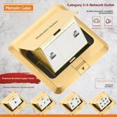 全铜弹出式 6类网络地板插座Rj45办公室5类信息电话计算机光纤7类