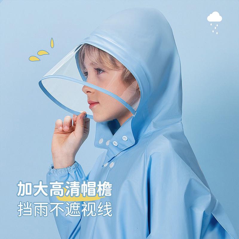 暴雨防雨服女款衣 儿童12岁4幼儿园防水布料一体式小学生带书包位
