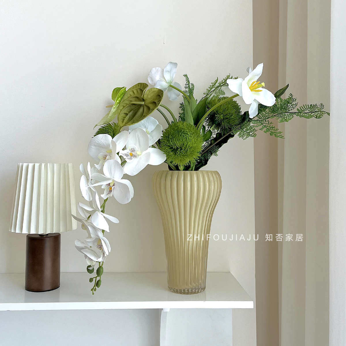 中古芬顿奶油花瓶摆件客厅插花餐桌现代简约小众高级轻奢宽口花器,家居饰品,花瓶,淘宝优惠券,粉丝福利购,淘宝优惠卷