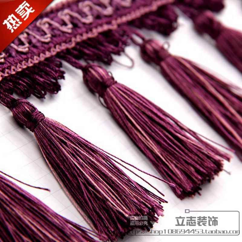 件热销窗帘花边发镶边婚庆辅礼料配流苏吊穗子挂球蕾丝边LQB全沙