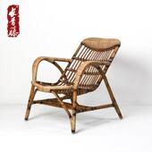 长青藤天然真藤躺椅可坐可躺藤编老人午休办公室阳台藤椅子靠背椅