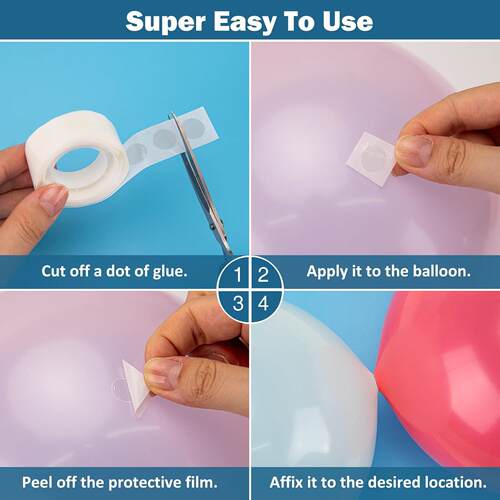 Balloon Arch Strip Kit Tape Strips Glue Point Dot Stickers