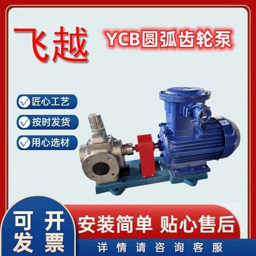 化工齿轮泵ycb10不锈钢圆弧泵现货销售润滑油菜籽油低温油炸泵