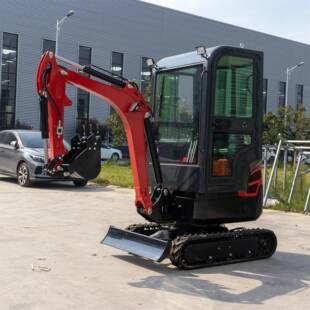 1.挖8吨小型农用掘机挖带封闭驾室果园建筑挖沟机微625型驶土