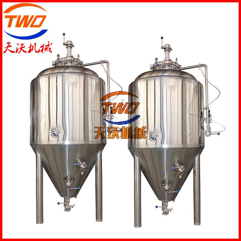 机械啤酒发酵罐304不锈钢制冷发酵罐精酿啤酒设备糖化系统