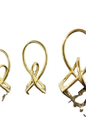 现简代饰约欧式铜质双环形扭楼转摆件4497书镇样板房售处软装品摆