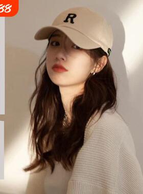 假发帽子一体2024R防晒遮阳时尚中长卷发棒球帽大头围刘海显脸小