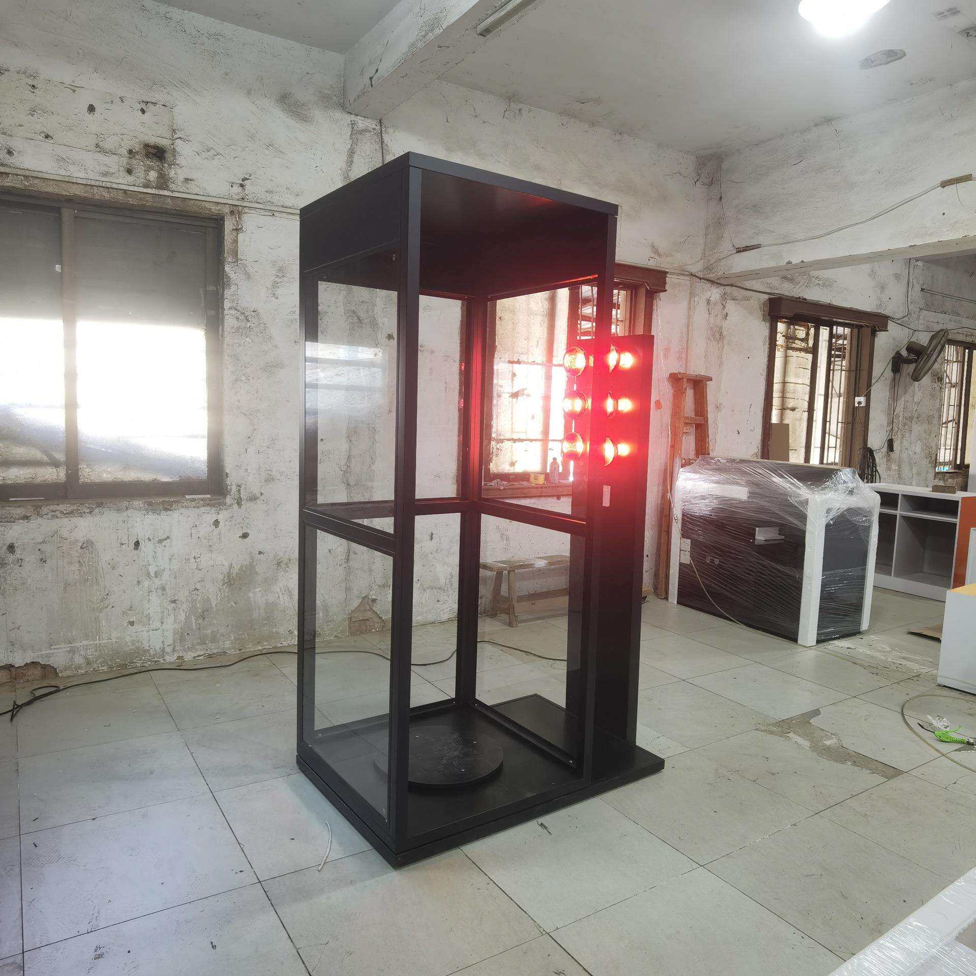 厂家直销铁质太阳膜旋转体验展示柜