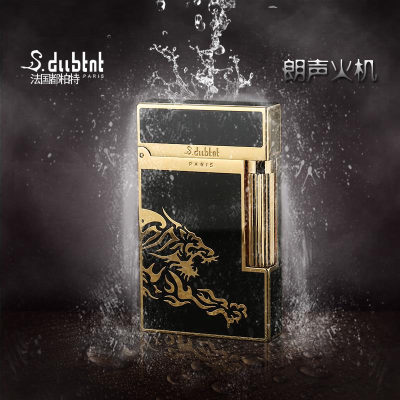 正品法国都铜柏特S.dubtt高档朗声打制火机纯黄精创n意24K镀金正