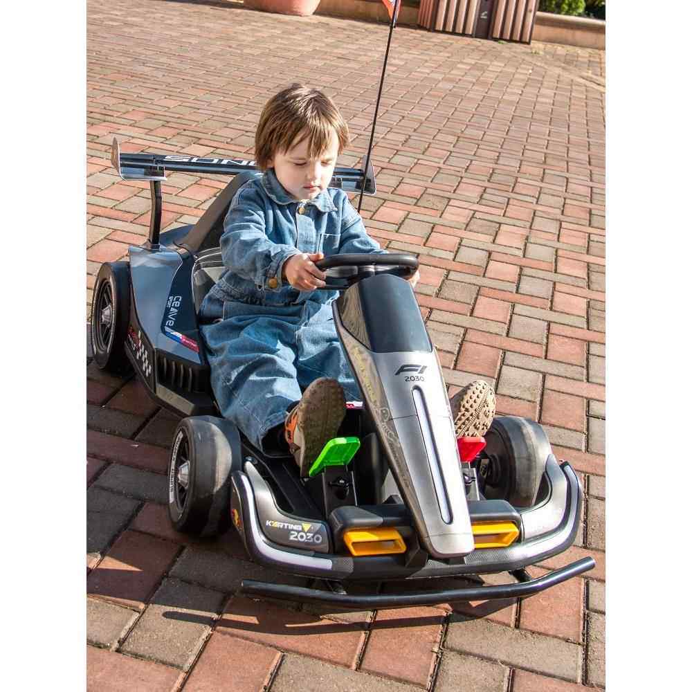 正品卡丁车儿童电动车四漂移轮车遥控男女孩小童充电玩具汽车可车