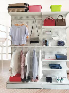 网帽红五金货架改造少SDP女柜衣衣间分层出屋衣架家用开放式租衣