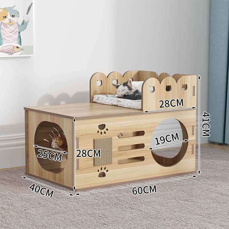 高档猫窝季通用可坐猫隧四道猫抓具猫玩不掉屑龙猫板猫抓筒猫爬架
