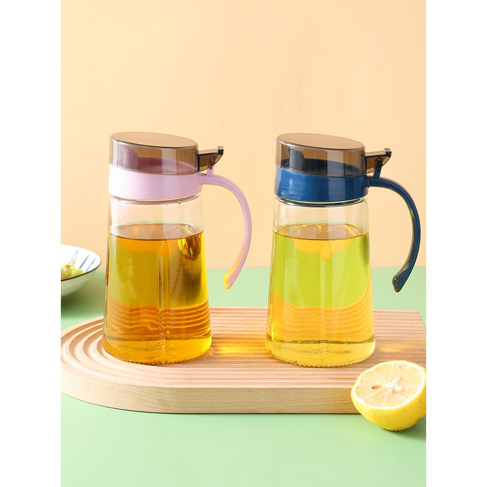 玻璃油壶家用玻璃油瓶防漏酱油醋调料瓶套装厨房装油罐带盖瓶子