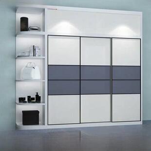 定制 衣柜推拉门定制北欧现代简约卧室壁橱柜门定做衣柜实木移门