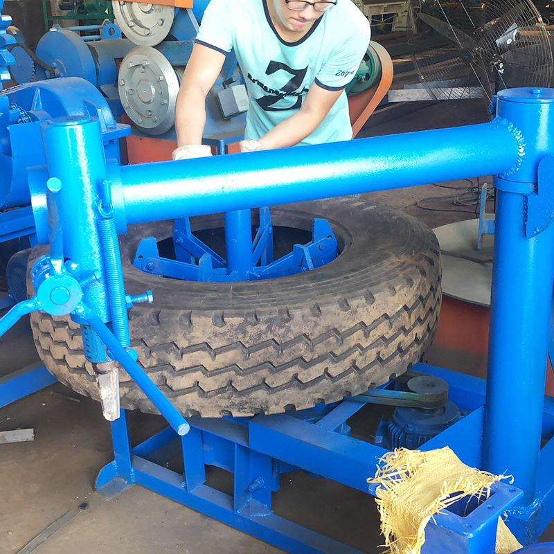 恒德小型1200轮胎切割机废旧轮胎侧面切圈机双面轮胎切断机