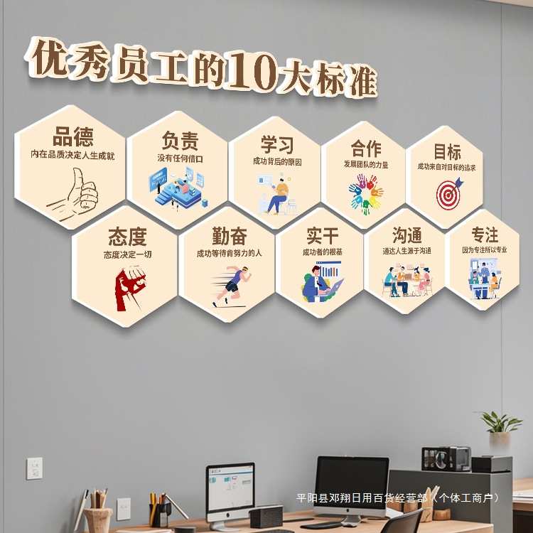 励志贴文化氛围墙布置标语装饰画企业公司墙面办公室会议背景电商