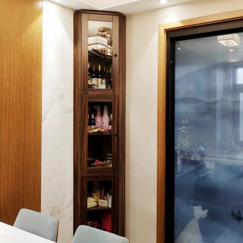 现代转角柜置物架客厅餐柜卧室收纳书柜简约三角柜多功能墙角柜