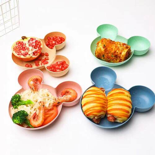 Drop-Resistant Cute Cartoon Mickey Bowl for Children, Baby F