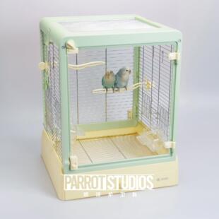 鹦河护卫队 达洋B4002鹦鹉不锈钢鸟笼全景玻璃网面小太阳牡丹笼子