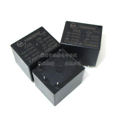 YX202-S-105DM -105DMF 15A4脚5VDC 一组常开 原装家电常用继电器