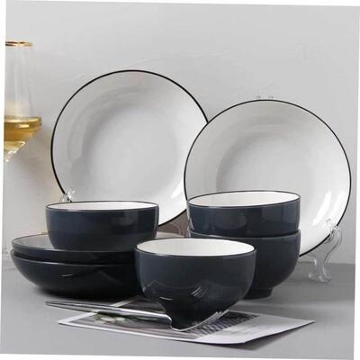 18-piece set of bowls and plates set of ceramic bowls and pl