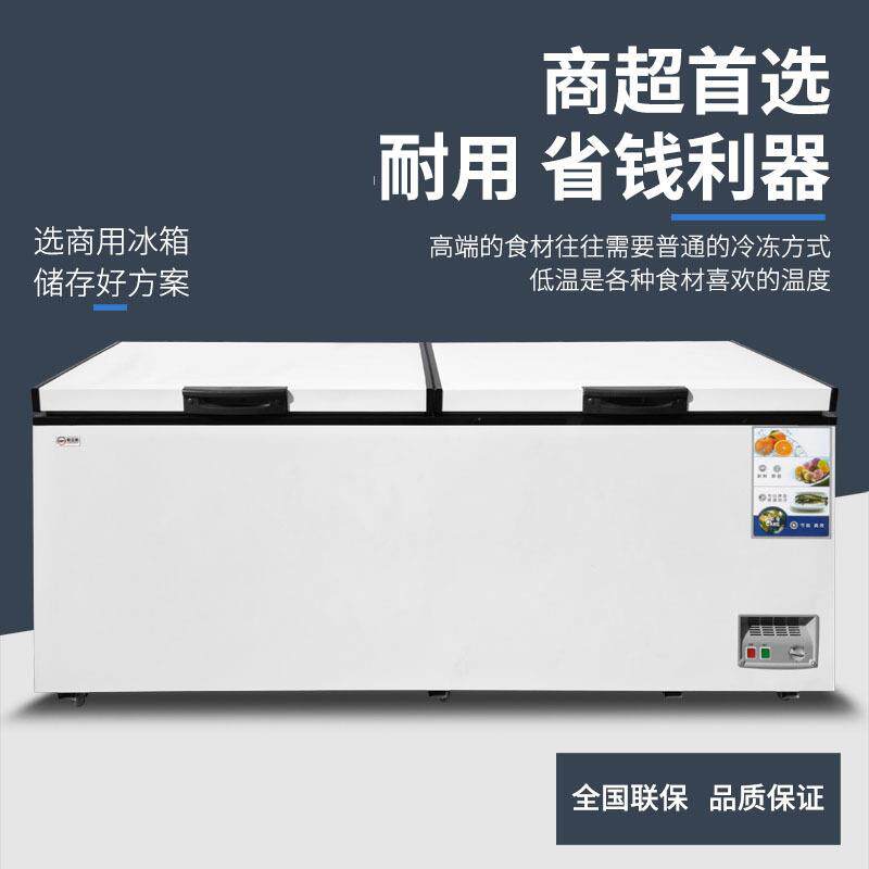 卧式冰柜商用大容量冰箱单温全冷藏保鲜两用双温家用冷冻柜
