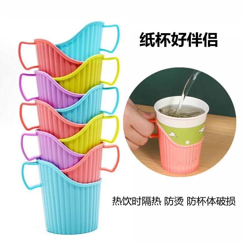 纸杯加厚塑料茶托隔热整套茶具图片