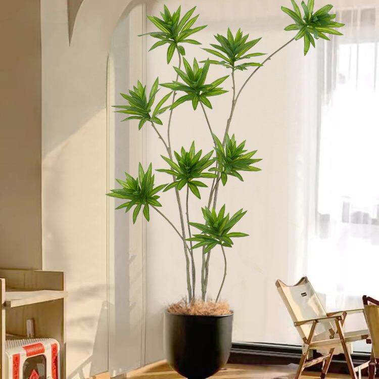 百合竹盆栽大型室内装饰摆件花客厅落地树植仿绿生假F878S68H植物