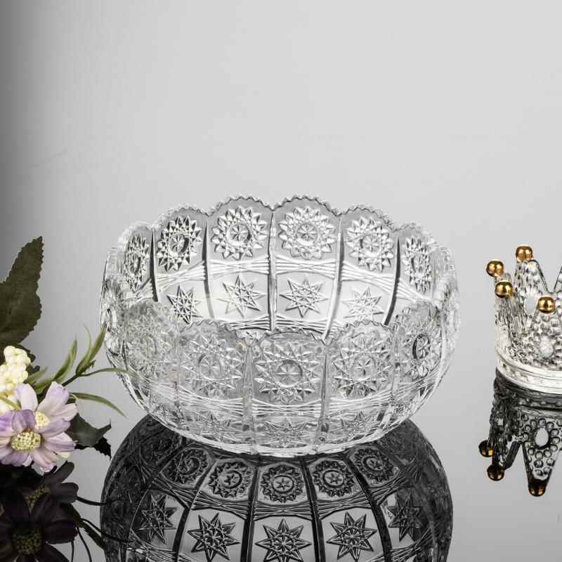 高档轻奢高茶档果盘欧式水盘晶玻璃水果盘家用几客厅零食摆放糖果