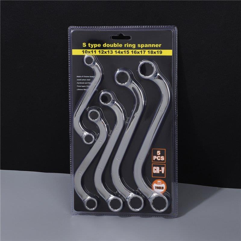 S型梅花扳手c型异形半圆形弯头眼镜双头扳手汽车维修扳手